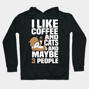 I Like Coffee And Maybe 3 People Hoodie